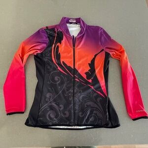 Woman's TRAYL Long Sleeve Road Jersey Full Zip with Pockets XL